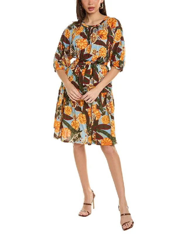 romantic mini dress-Weekend Max Mara Gathered Hem Mini Dress