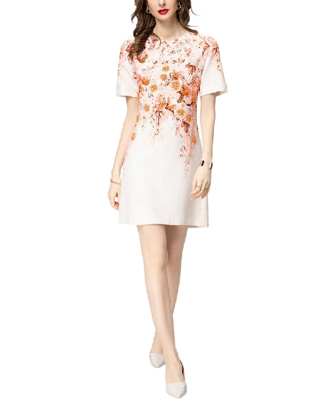 floral print mini dress-BURRYCO Mini Dress