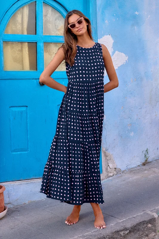 asymmetric hem maxi dress-Olivia Maxi Dress In Aruba