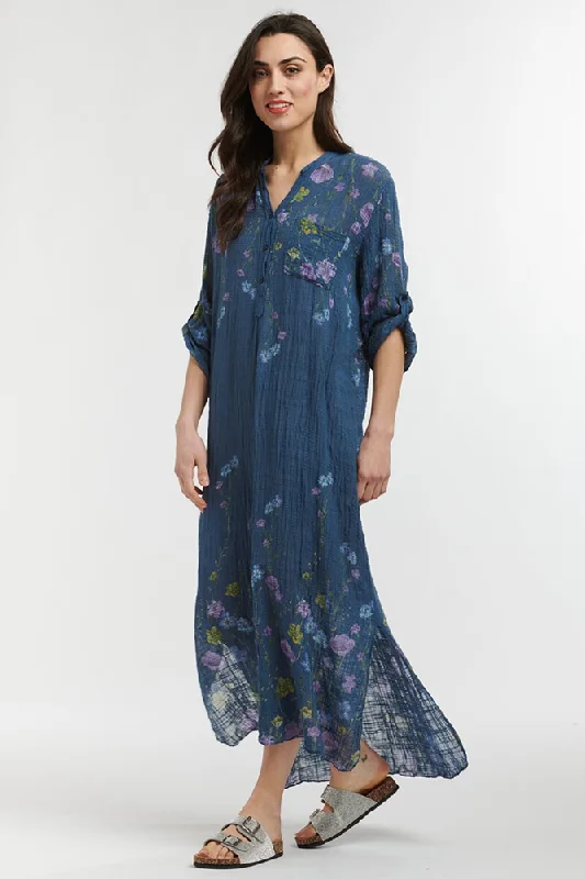 maxi dress with pockets-Floral Rodeo Maxi Dress By Italian Star