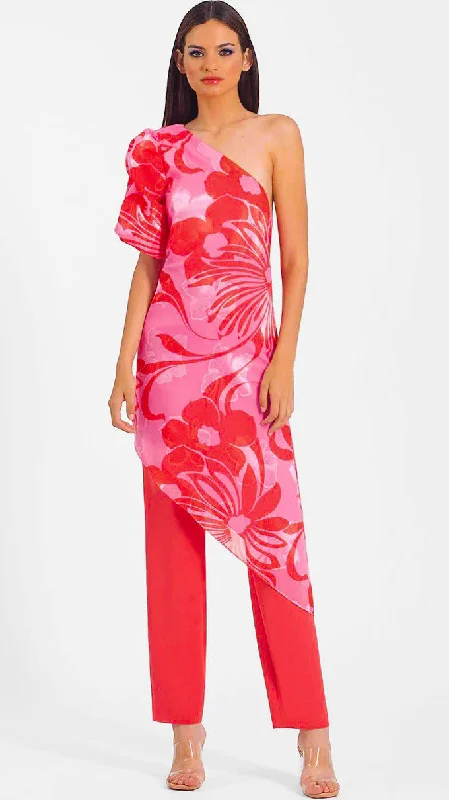 pink cocktail dress-4-A0605 Francis 2 Piece Trouser Set