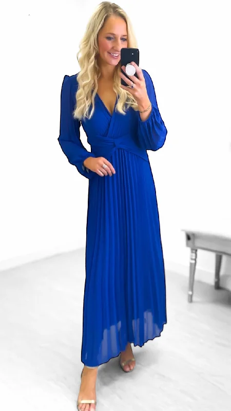 plus size cocktail dress-A2116 Valentina Royal Corset Pleat Dress