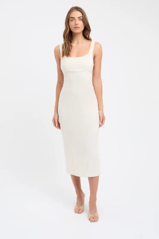 asymmetric hem midi dress-Aurora Midi Dress