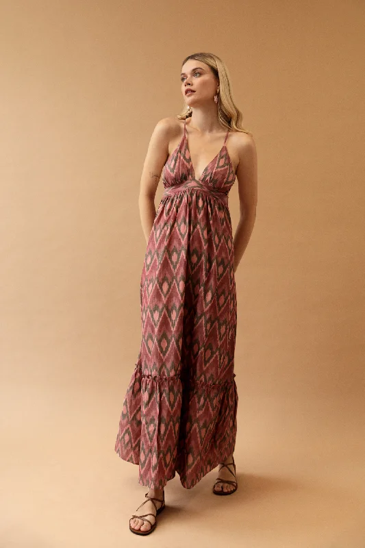 mock neck maxi dress-Abbie Long Dress