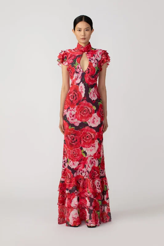 floral applique maxi dress-Gracie Maxi Dress