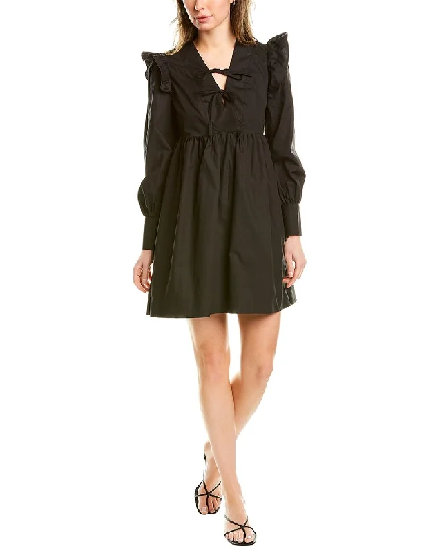 New Year's Eve mini dress-Stellah Ruffle Shoulder Mini Dress