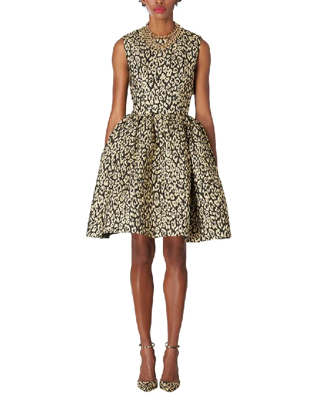 party mini dress-Carolina Herrera Full Skirt Mini Dress