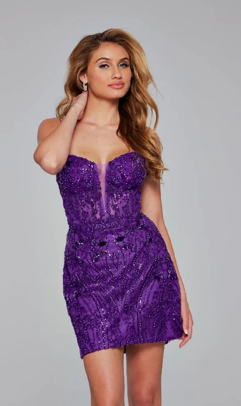 knee length cocktail dress-Jovani Short Party Dress 40498