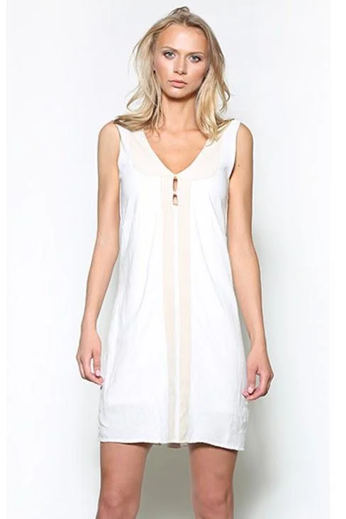 sleeveless jersey midi dress-Women's Rebecca Linen Midi Dress