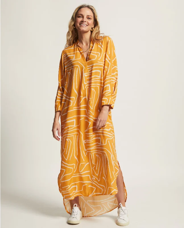 boho smocked maxi dress-Zanzi | Relaxed Maxi Dress