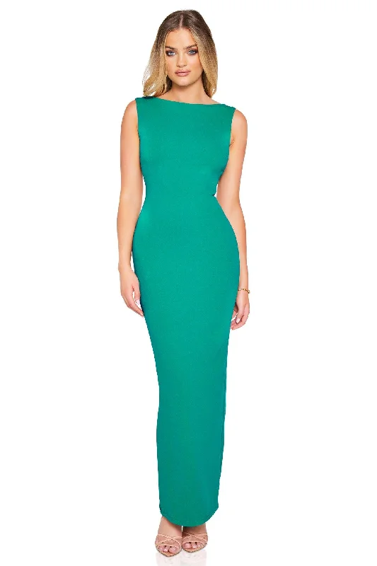 knitted maxi dress-Nookie Bliss Maxi Dress - Emerald