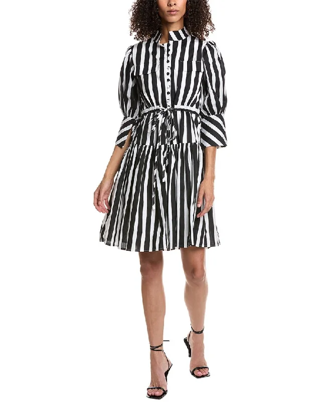 minimalist mini dress-Beulah Striped Mini Dress