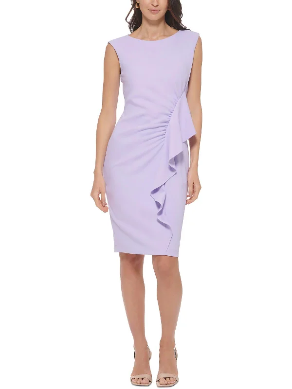 draped cocktail dress-Womens Party Short Sheath Dress