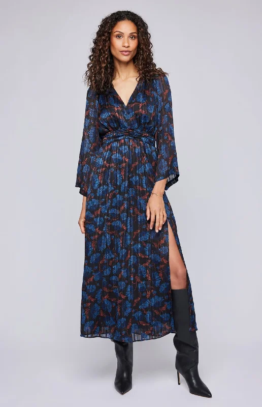 casual pullover midi dress-Fabienne Floral Midi Dress