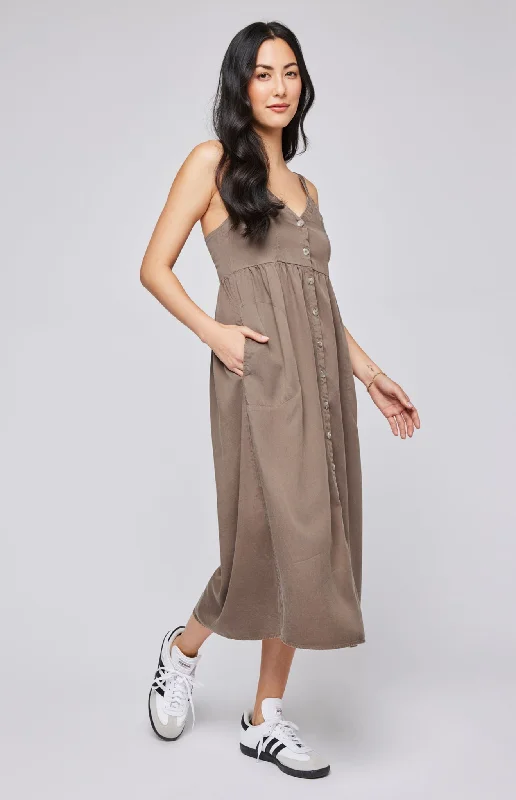 button-down summer midi dress-Jane Midi Dress