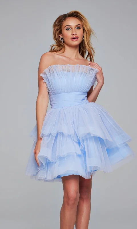 boat neck cocktail dress-Jovani Short Party Dress 42340