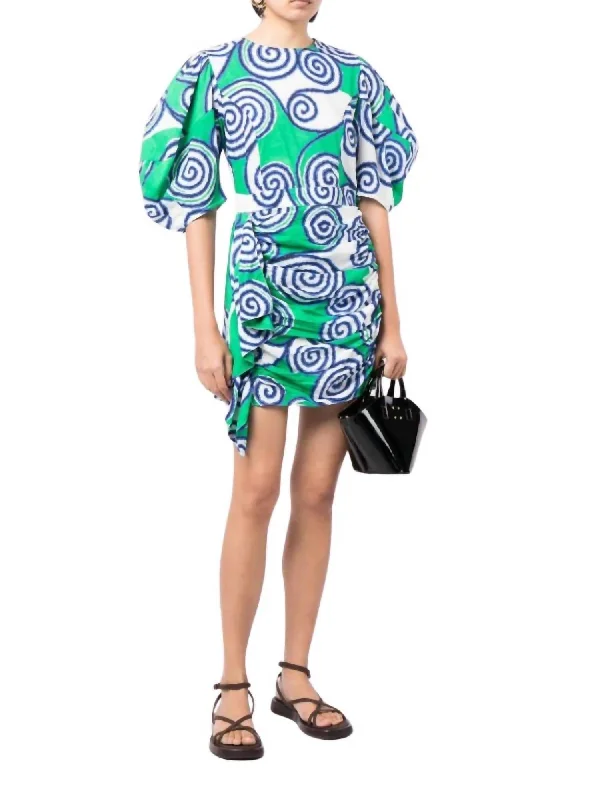 anniversary mini dress-Pia Mini Dress In Lagoon Multicolor