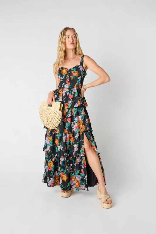 floral patchwork maxi dress-Thinking Out Loud Maxi Dress