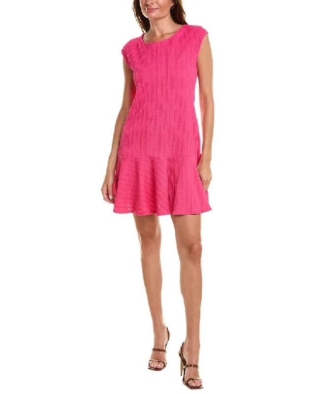 cotton mini dress-Isaac Mizrahi Flounce Mini Dress