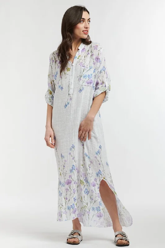 velvet wrap maxi dress-Floral Rodeo Maxi Dress By Italian Star