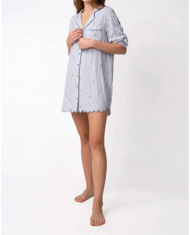 minimalist mini dress-Build Buttercup Night Shirt Mini Dress In Ivory