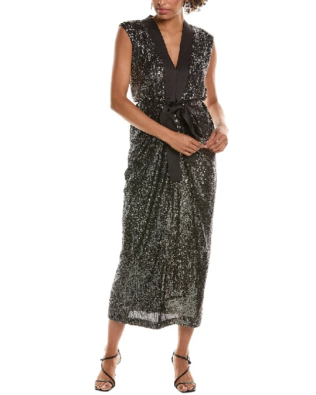 cocktail dress with fringe-Halston Ranae Cocktail Dress