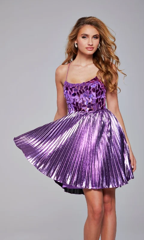 cocktail dress with tulle-Jovani Short Party Dress 40350