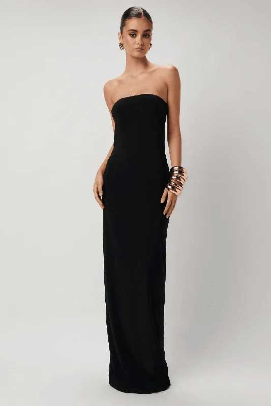 maxi dress with cross straps-Danita Maxi Dress - Black