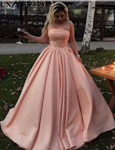 high-low evening dress-Strapless Long Prom Dresses Under 100