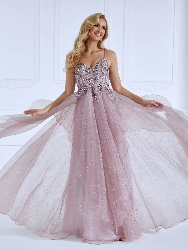 evening dress with beads-A-Line Handmade beads Prom Dress Floor-Length Photo Shoot Dress #260154