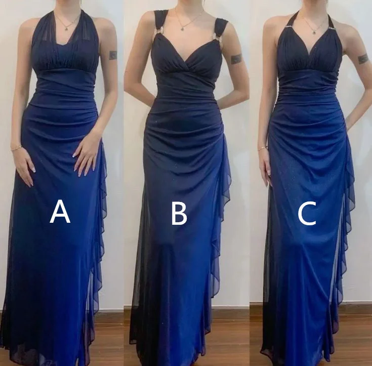 backless evening dress-Elegant V-neck Sleeveless Sheath Long Floor Length Prom Dress Evening Dress       S5627