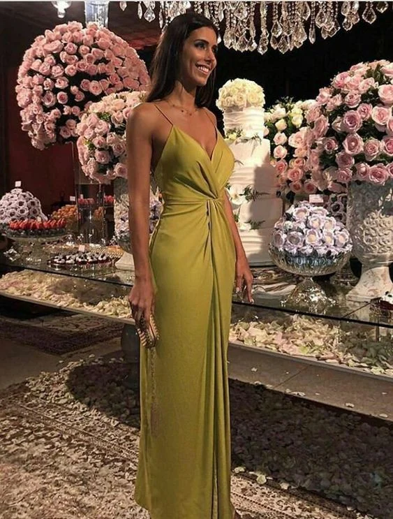 sleeveless evening dress-Green Prom Dresses, 2023 Prom Dresses, Long Prom Dresses     S1499