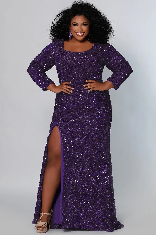 elegant long sleeve evening gown-Unmistakable Plus Size Evening Dress